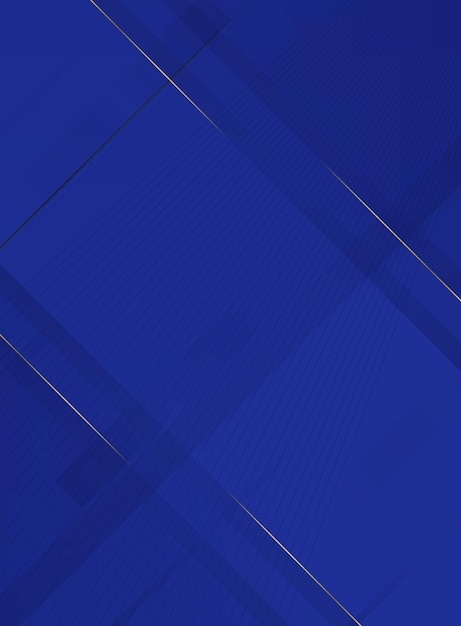 Fondo azul abstracto con líneas doradas