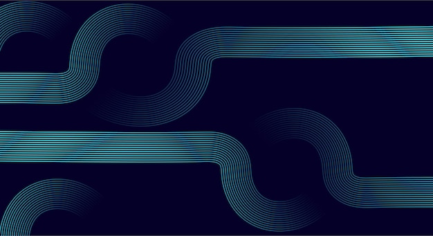 Fondo azul abstracto Patrón de líneas geométricas Líneas de gradiente blanco brillante Tecnología futurista