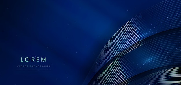 Fondo azul abstracto con un patrón de onda brillante
