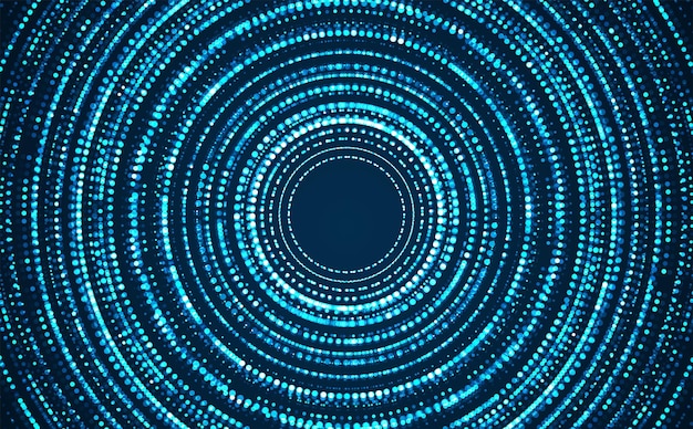 Fondo azul abstracto con patrón de puntos brillantes