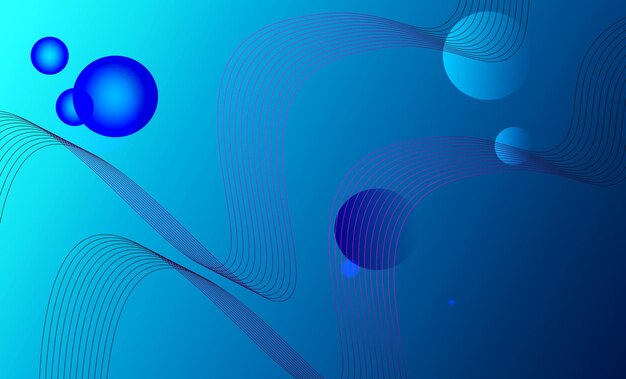 Fondo azul abstracto vectorial con forma circular