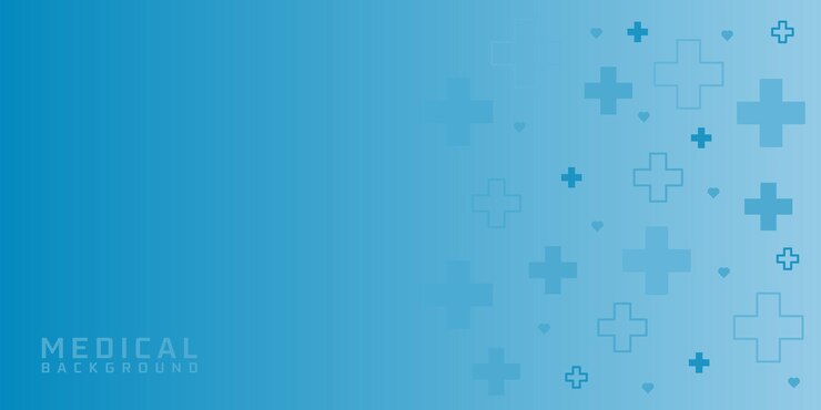 Fondo azul para atención médica y sanitaria.