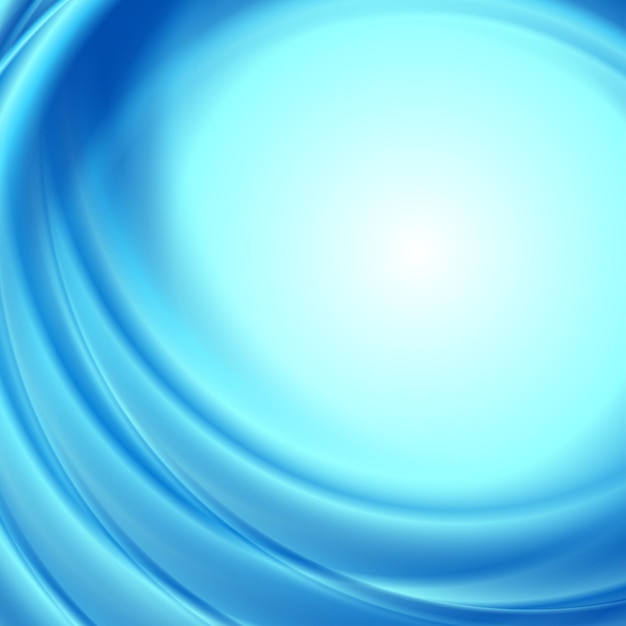 El fondo azul brillante, suave y borroso, las olas abstractas y elegantes.