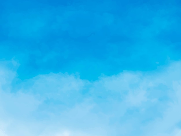 El fondo azul del cielo y las nubes con un horizonte claro tonos cianos vívidos crean un vector fresco y tranquilo