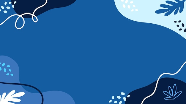 un fondo azul con círculos y burbujas en él