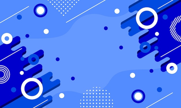 un fondo azul con círculos y puntos y un punto azul