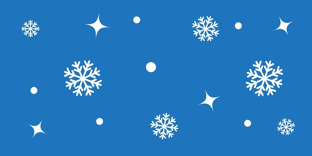 el fondo azul con los copos de nieve blancos y las palabras copos de Nieve