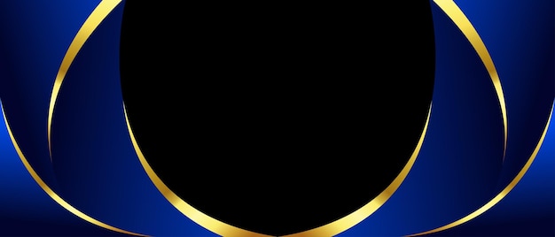 Fondo azul y dorado diseño moderno