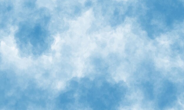 Fondo azul con espacio Fondo de acuarela azul Fondo de acuarela azul suave para su diseño Cielo azul abstracto con nubes Vector EPS 10