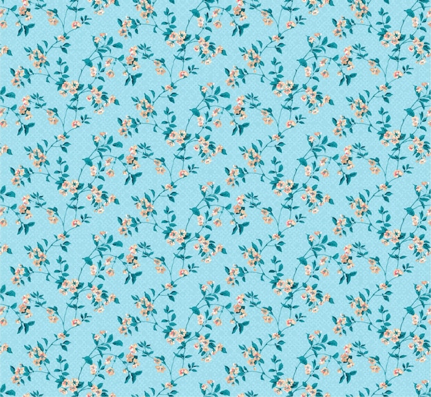 un fondo azul con flores y la palabra primavera