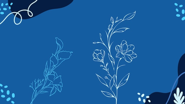 un fondo azul con flores y las palabras salvajes en él