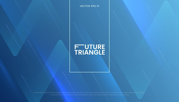 Fondo azul geométrico futurista dinámico abstracto