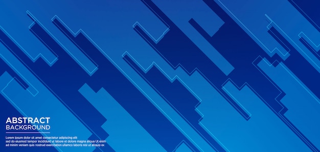 Fondo azul geométrico moderno con forma abstracta