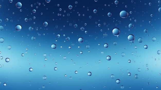 Vector un fondo azul con gotas de agua en él