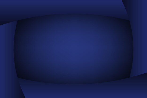 Fondo azul gradiente con borde negro y formas onduladas capas diseño de banner de efecto