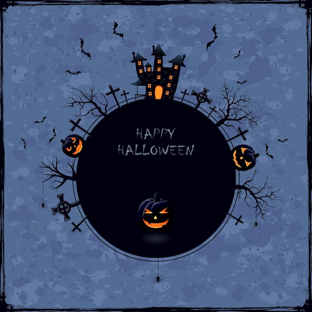 Fondo azul de halloween