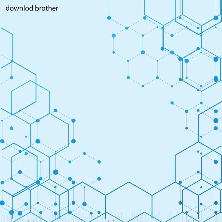 fondo azul con hexágonos tecnológicos azules