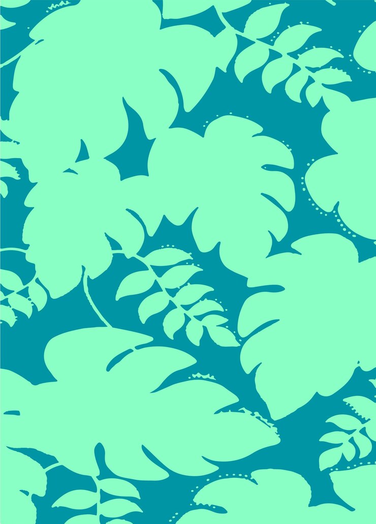 un fondo azul con hojas blancas y un fondo azul