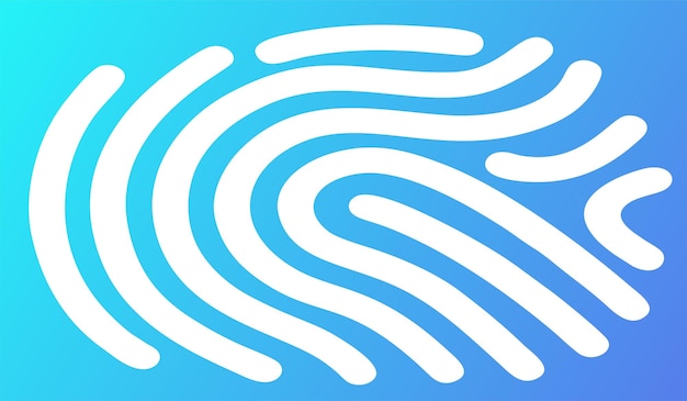 Un fondo azul con una huella digital que dice "huella digital"