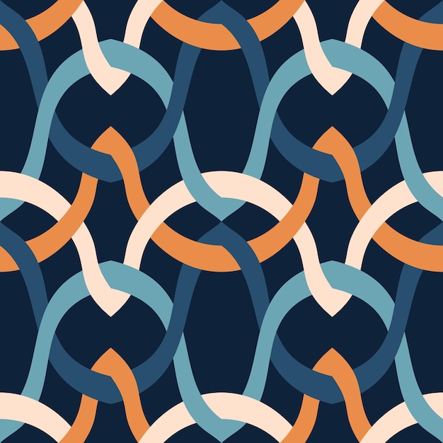 un fondo azul con líneas naranja y azul y un remolino azul y naranja