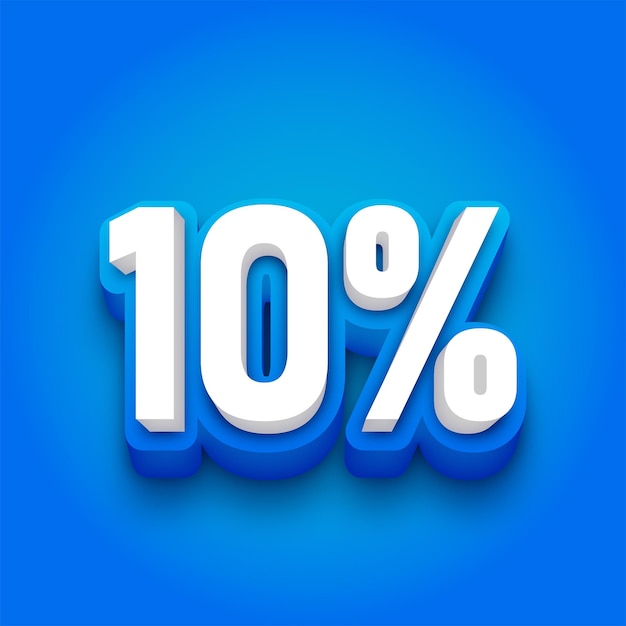 Fondo azul llamativo con un descuento del 10 por ciento Perfecto para promociones