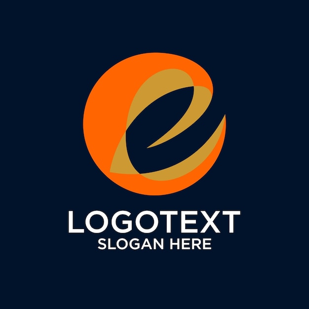 un fondo azul con un logotipo naranja y amarillo que dice obtener su texto aquí