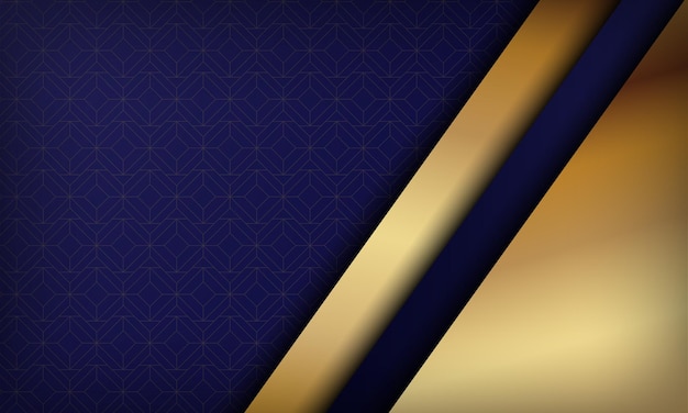 fondo azul de lujo con elemento dorado