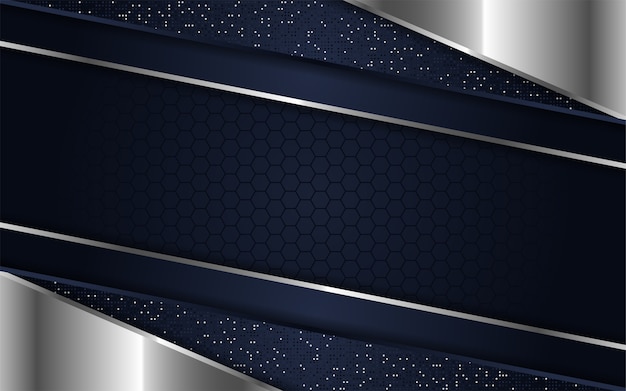 fondo azul marino oscuro con líneas plateadas