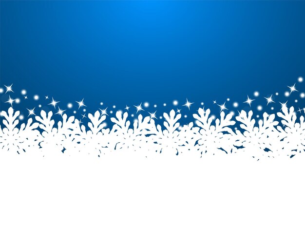 fondo azul de Navidad con copos de nieve