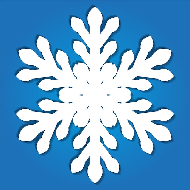 Fondo azul de Navidad con ilustración de vector de copos de nieve