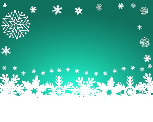 Fondo azul de Navidad con ilustración de vector de copos de nieve