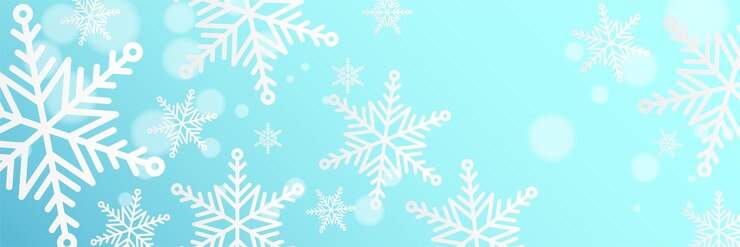 Vector fondo azul de navidad con nieve y copo de nieve tarjeta de navidad con ilustración de vector de borde de copo de nieve