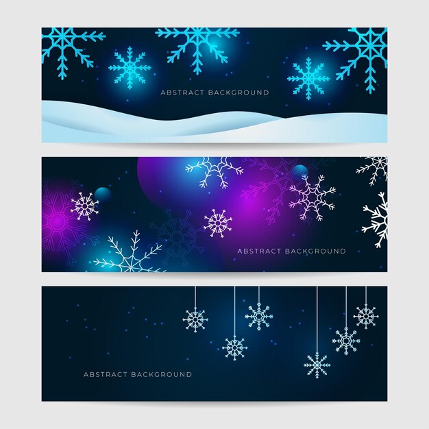 Fondo azul de Navidad con nieve y copos de nieve