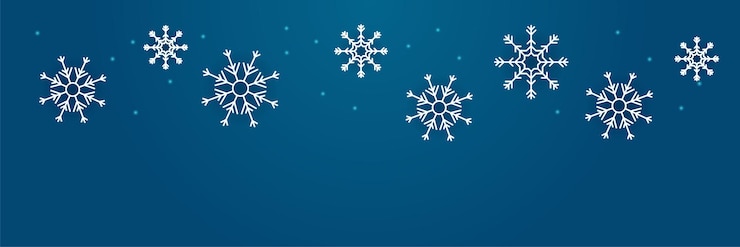 Vector fondo azul de navidad con nieve y copos de nieve