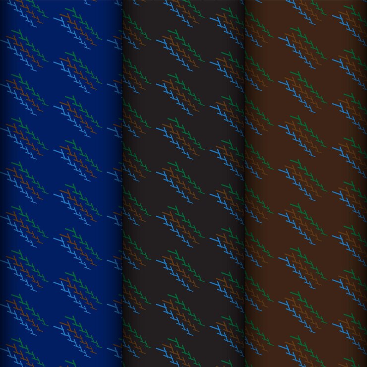 Vector un fondo azul y negro con un patrón que tiene una cuerda azul y verde
