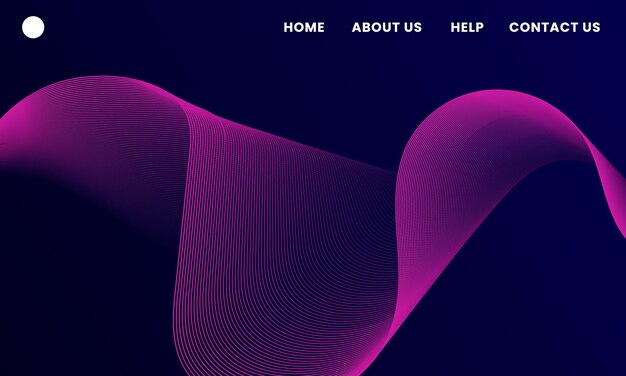 Un fondo azul con una ola violeta y las palabras hogar sobre nosotros.