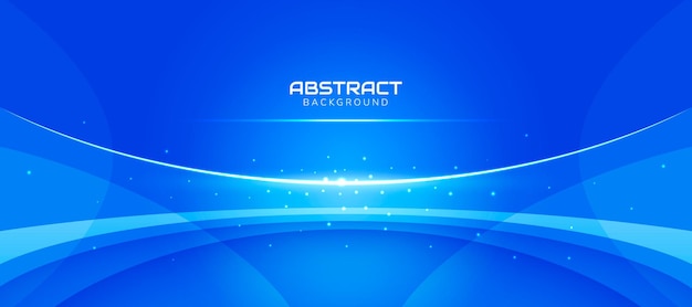 Fondo azul de onda moderno Composición de formas geométricas con efecto de luz Tecnología moderna premium