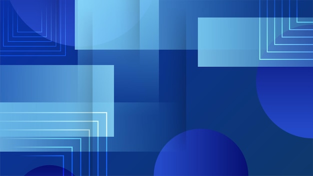 Fondo azul oscuro abstracto con formas geométricas tecnológicas Ilustración vectorial