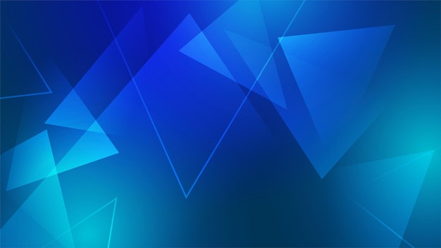 Fondo azul oscuro abstracto con formas geométricas triangulares Ilustración vectorial