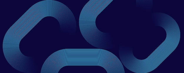 Fondo azul oscuro abstracto Gradiente azul moderno redondo con forma de líneas geométricas