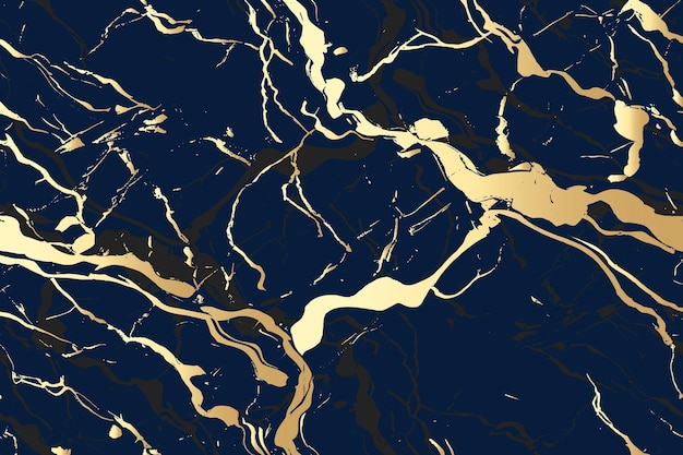 Fondo azul oscuro abstracto con lámina dorada Textura de piedra artificial ágata falsa de moda con mármol