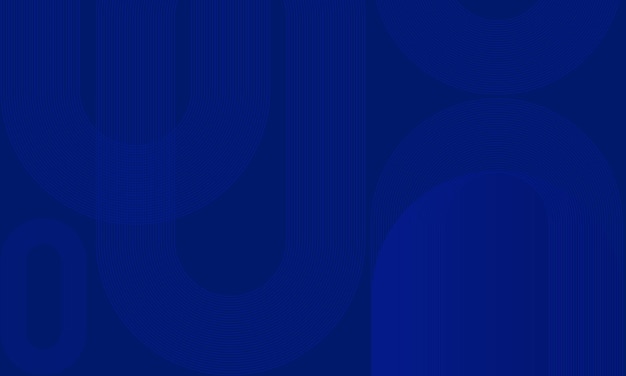 Fondo azul oscuro abstracto Redondo azul moderno con forma de líneas geométricas