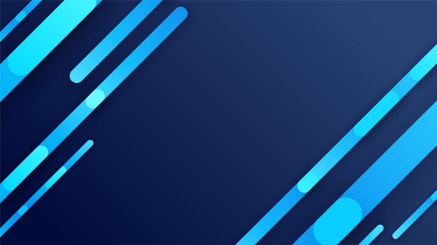 Fondo azul oscuro abstracto con tecnología de líneas formas geométricas Ilustración vectorial
