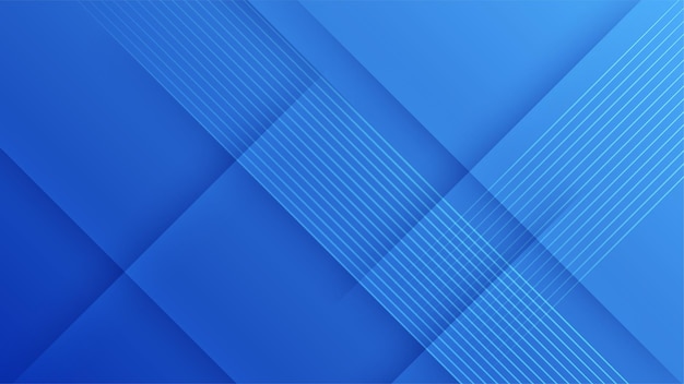 Fondo azul oscuro abstracto con tecnología de líneas formas geométricas Ilustración vectorial