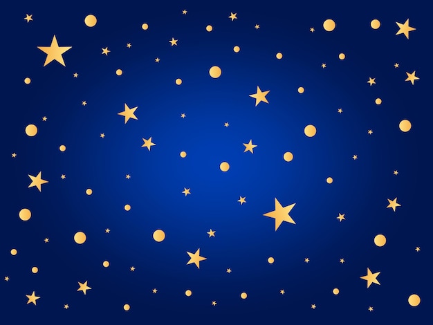 Fondo azul oscuro con estrellas