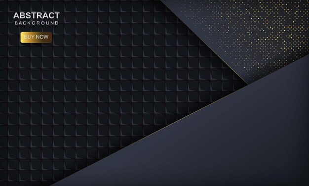 Fondo azul oscuro con línea dorada y elementos brillantes.