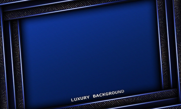 fondo azul oscuro, con marcos y texturas elegantes, con un gran espacio vacío