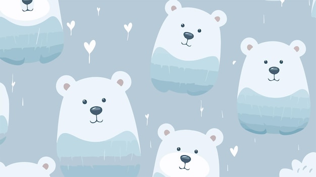 un fondo azul con osos polares en él