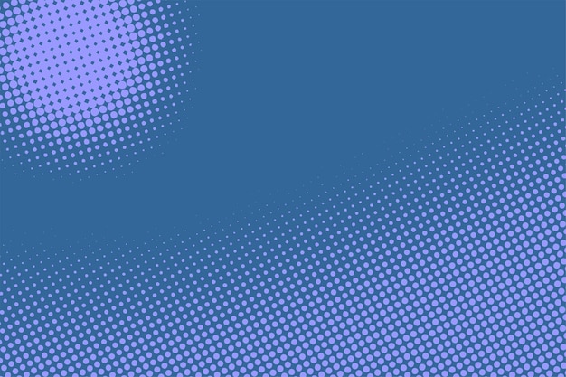 Vector un fondo azul con un patrón de puntos de semitono