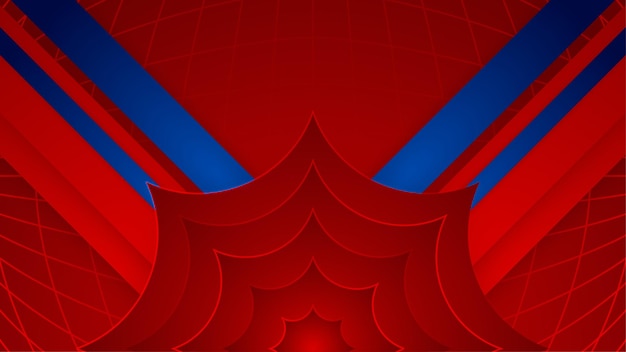 Vector fondo azul y rojo abstracto